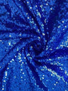 Stretch Sequin on Mesh Royal Blue