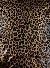 Leopard Shiny Foil Design Polyester Spandex Fabric - Leopard Print, Shiny Foil, 58-60" Width