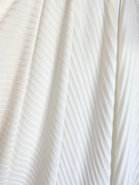 White Rib Knit Fabric