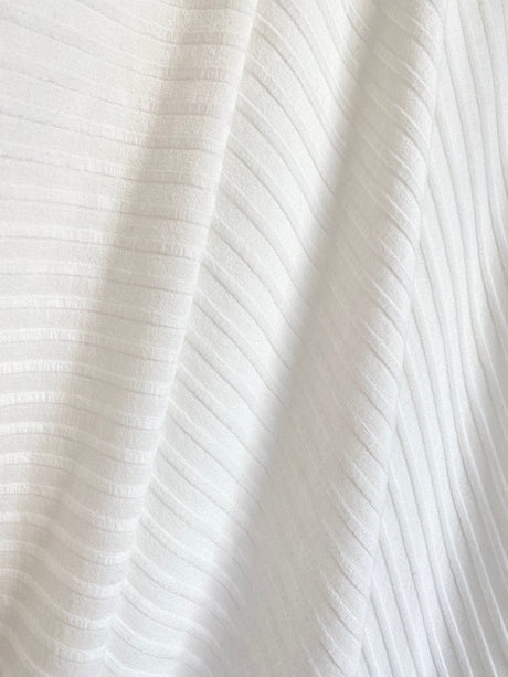 White Rib Knit Fabric