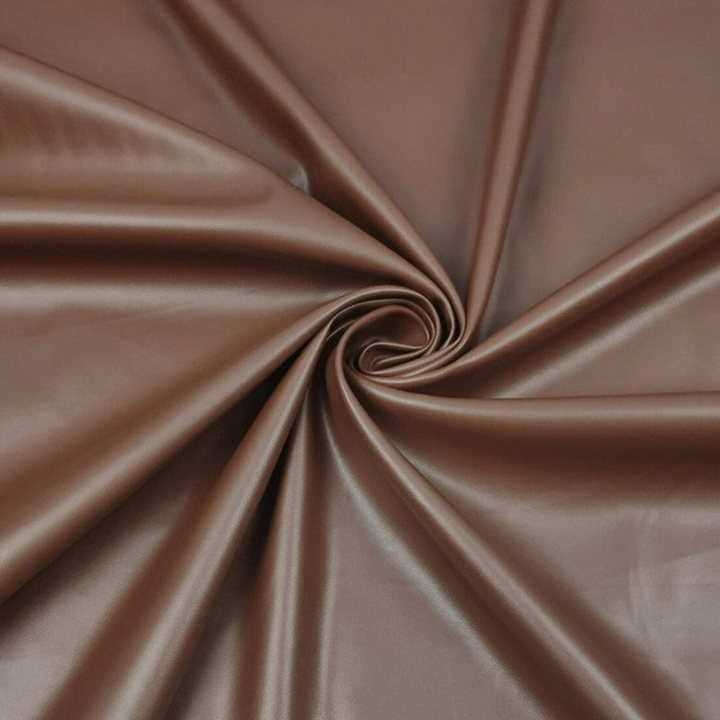 Stretch Faux Leather Chocolate