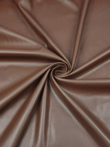 Stretch Faux Leather Chocolate