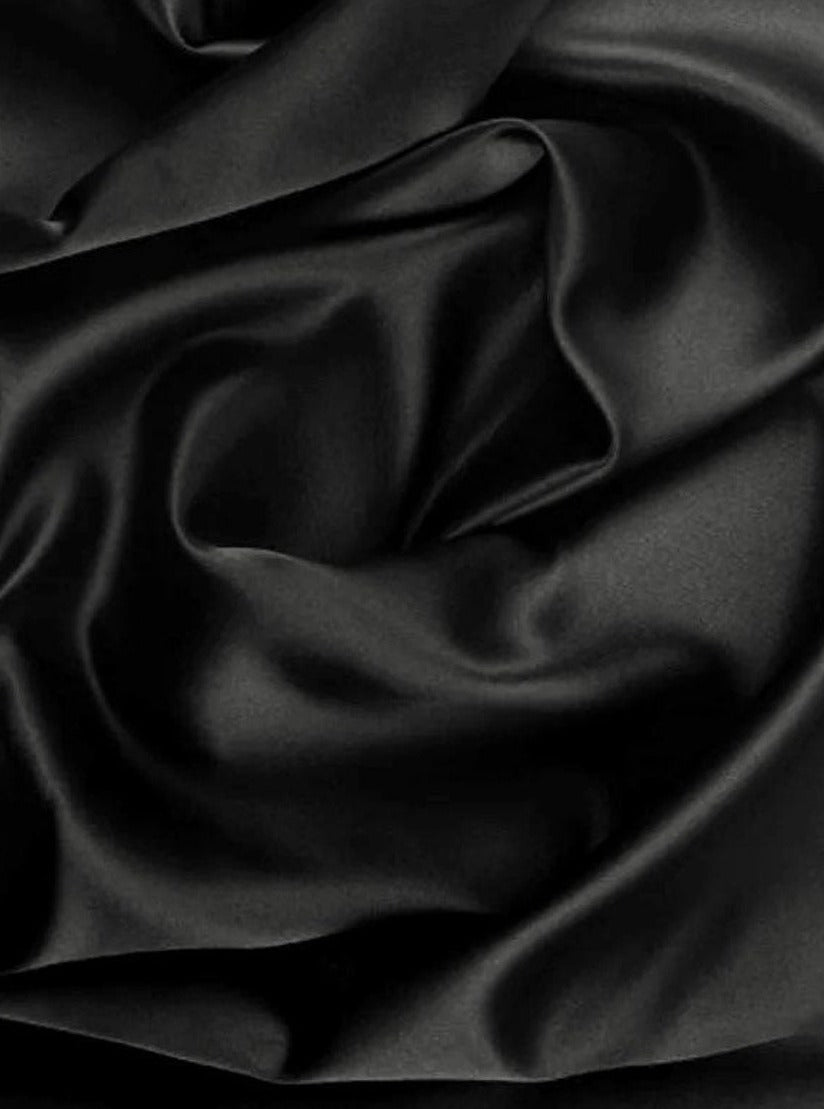 Black Duchesse Satin