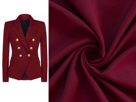 Burgundy Poly Poplin Fabric