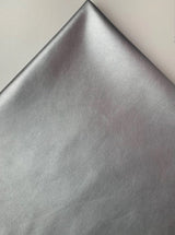 Stretch Faux Leather Silver