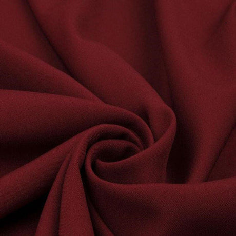 Burgundy Poly Poplin Fabric