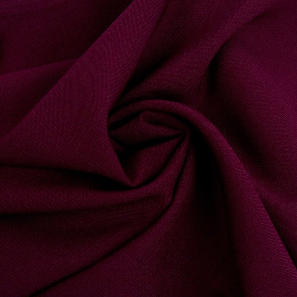 Burgundy Poly Poplin Fabric