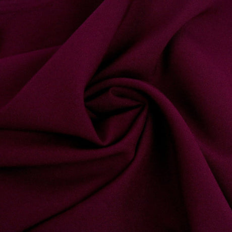 Burgundy Poly Poplin Fabric