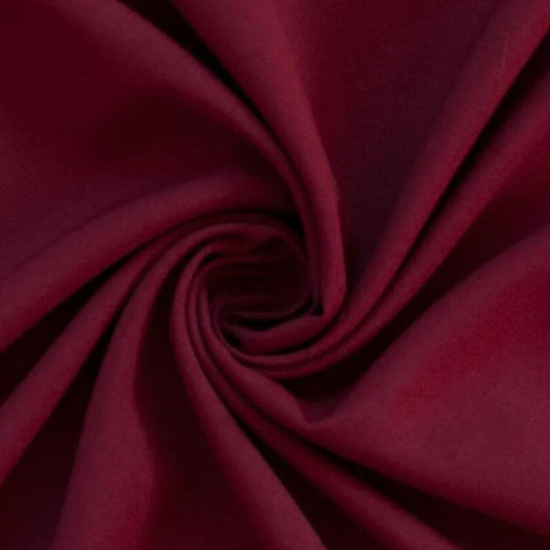 Burgundy Poly Poplin Fabric