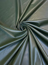 Stretch Faux Leather Olive Green