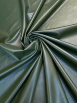 Stretch Faux Leather Olive Green