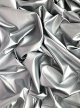 Stretch Faux Leather Silver