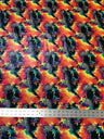 Colorful Abstract Print Polyester Spandex Fabric - Finger Foil Abstract Print, Red/Green, Purple/Green, Yellow/Pink, 58"-60" Width