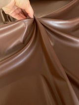 Stretch Faux Leather Chocolate