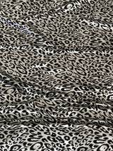 Cheetah Foil Design Nylon Spandex Fabric - Black/Gold, Black/Silver, White/Silver