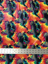 Colorful Abstract Print Polyester Spandex Fabric - Finger Foil Abstract Print, Red/Green, Purple/Green, Yellow/Pink, 58"-60" Width