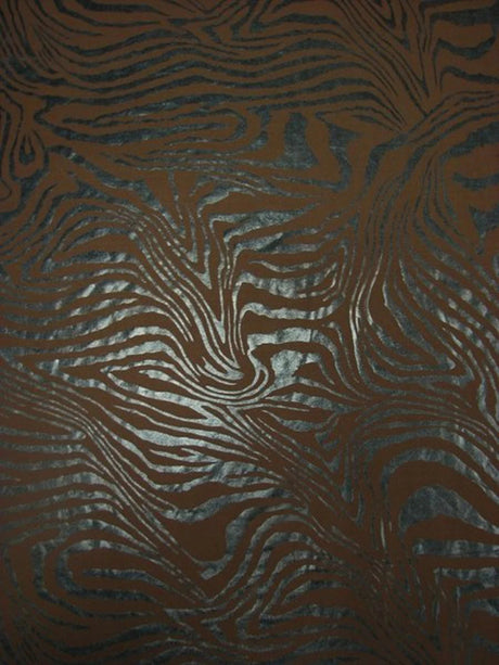 Polyester Spandex Fabric - Shiny Foil Zebra Design, 58 To 60 Inches Wide