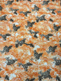 Polyester Spandex Fabric - Abstract Paisley Print With Silver Circle Trans, 58"-60" Width