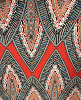 African Print Polyester Spandex Fabric - Big Design, 2 Way Stretch, Light Weight, 58-60" Width