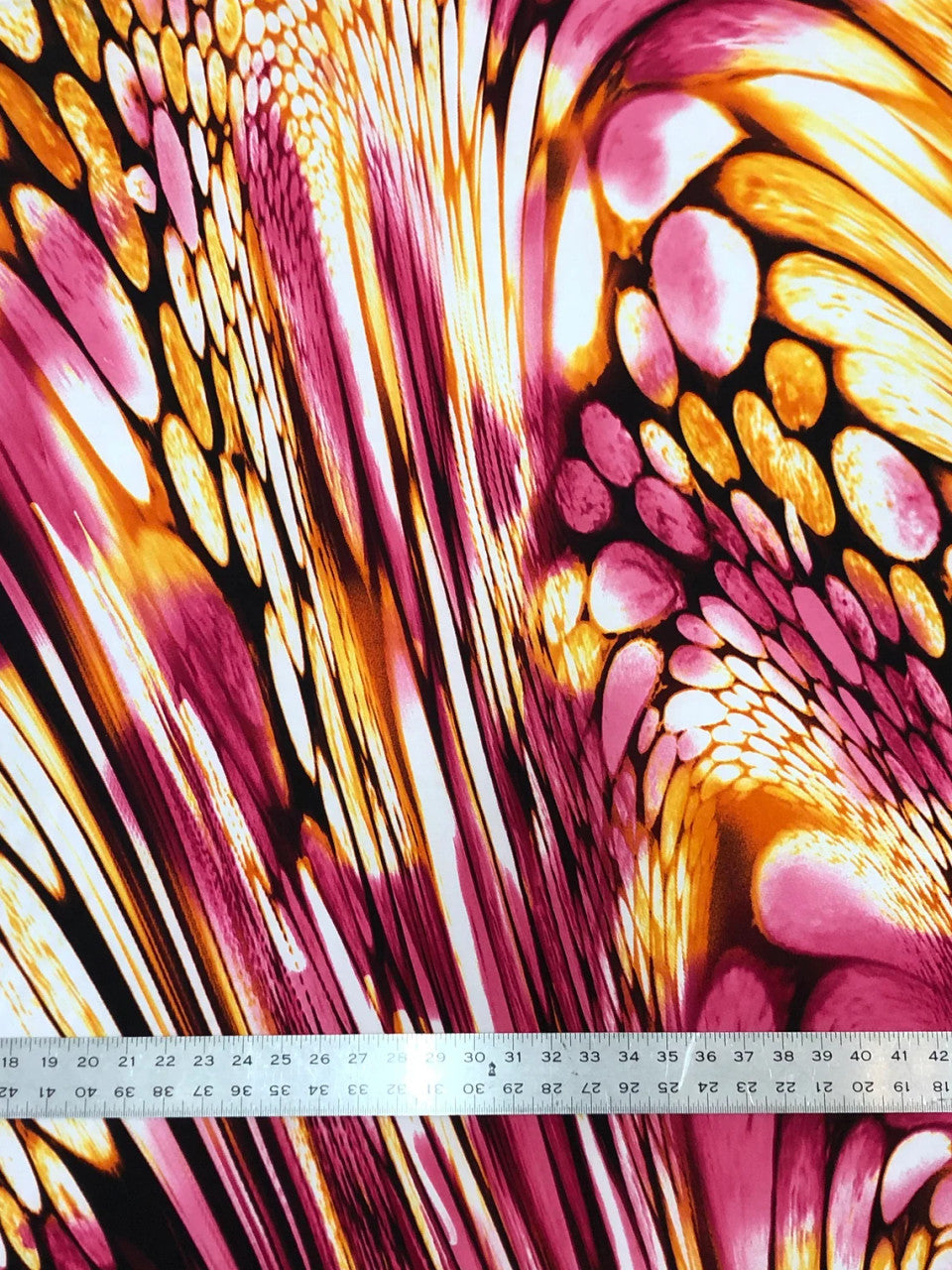 Colorful Abstract Design Polyester Spandex Fabric - Abstract Print, Multi Color, 58"-60" Width