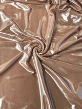 Solid Hologram Foil Polyester Spandex Fabric - Purple, Peach, Red, Gold, 58-60" Width