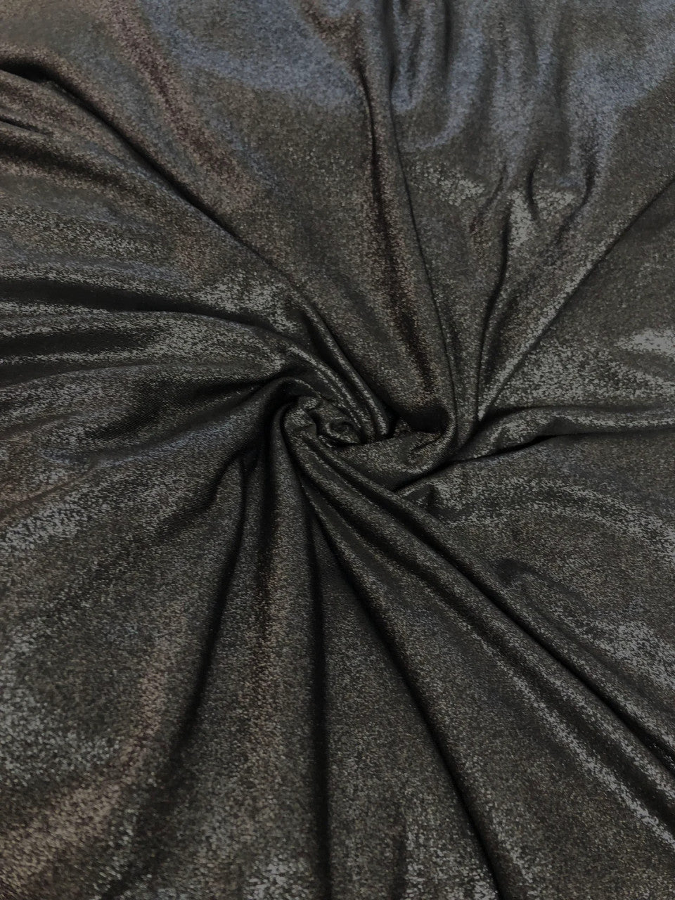 Black W/ Silver Lurex Polyester Spandex Fabric - Black, Silver Lurex, 58"-60" Width