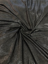 Black W/ Silver Lurex Polyester Spandex Fabric - Black, Silver Lurex, 58"-60" Width