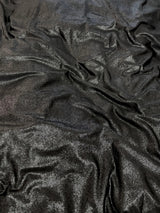 Black W/ Silver Lurex Polyester Spandex Fabric - Black, Silver Lurex, 58"-60" Width