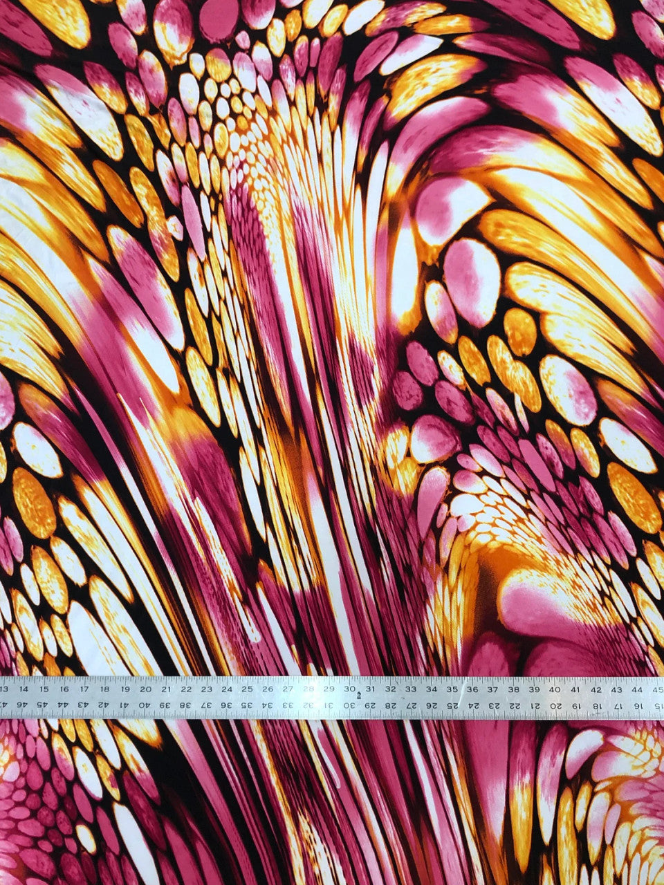 Colorful Abstract Design Polyester Spandex Fabric - Abstract Print, Multi Color, 58"-60" Width