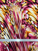 Colorful Abstract Design Polyester Spandex Fabric - Abstract Print, Multi Color, 58"-60" Width