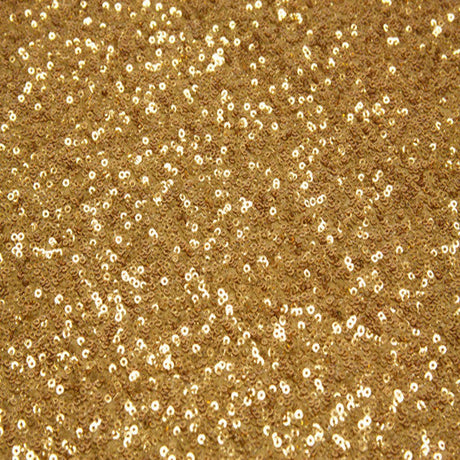 Mini Disc All Over Sequin Polyester Fabric - Gold, 54" Width (1 Yard)