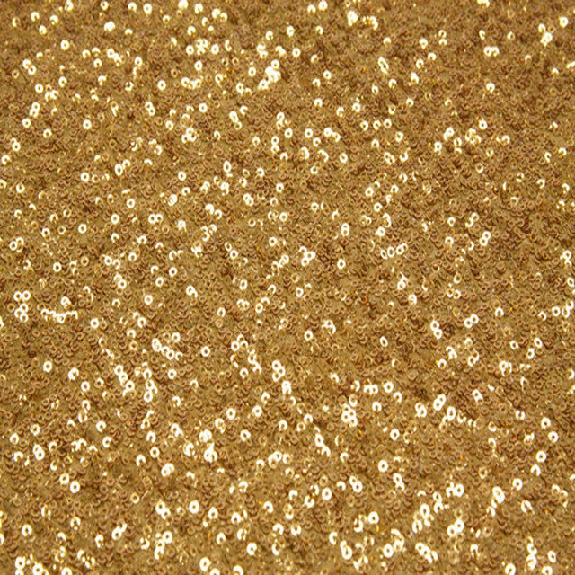 Mini Disc All Over Sequin Polyester Fabric - Gold, 54" Width (1 Yard)