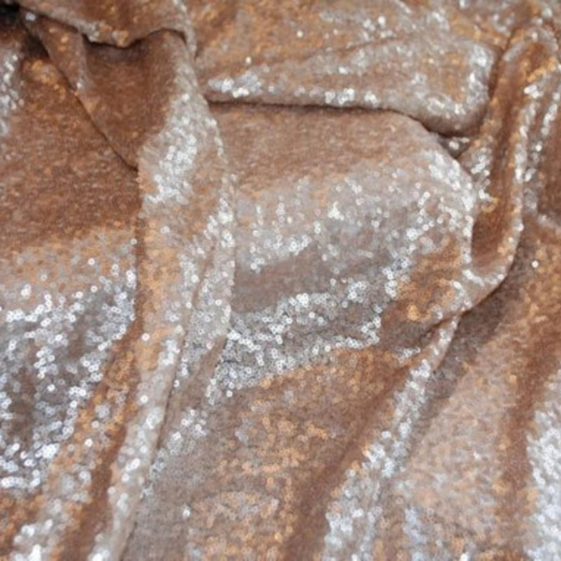 1 Yard Champagne Spangle/Glitz Sequins Fabric 55 Inch Width