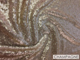 1 Yard Champagne Spangle/Glitz Sequins Fabric 55 Inch Width