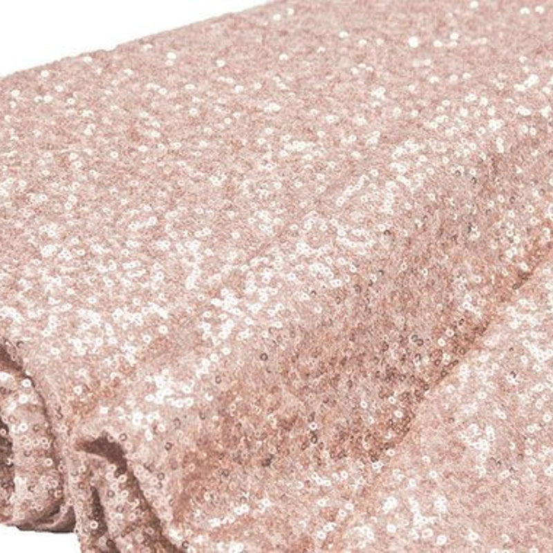 1 Yard Blush Rose Gold Spangle/Glitz Sequins Fabric 55 Inch Width