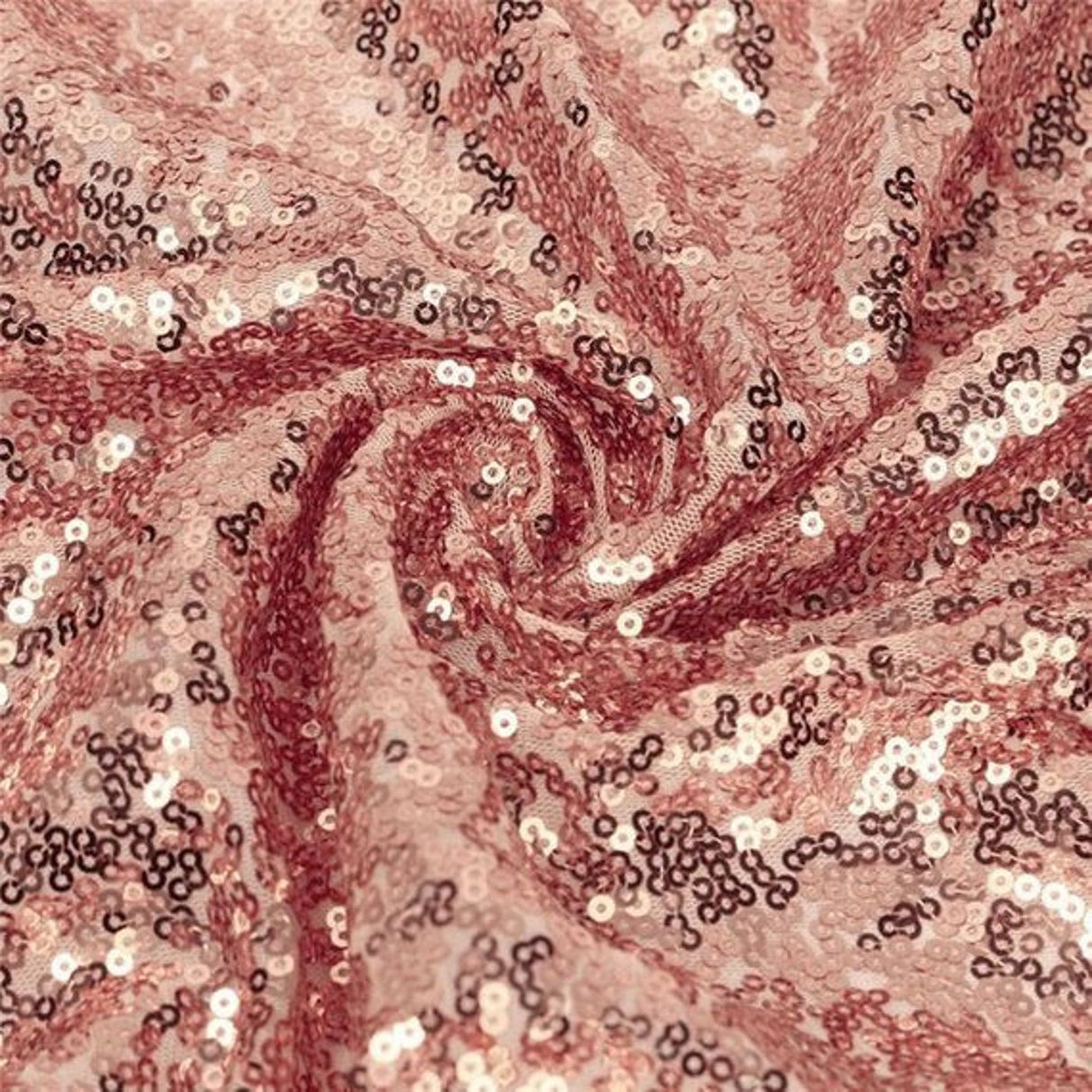 1 Yard Blush Rose Gold Spangle/Glitz Sequins Fabric 55 Inch Width