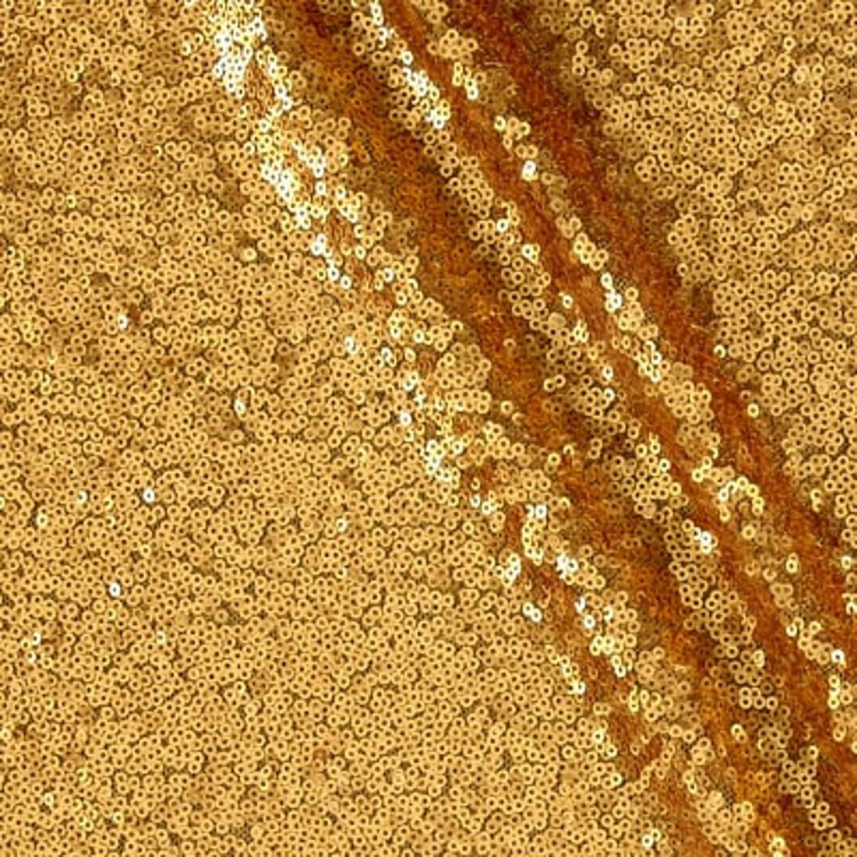 Mini Disc All Over Sequin Polyester Fabric - Gold, 54" Width (1 Yard)