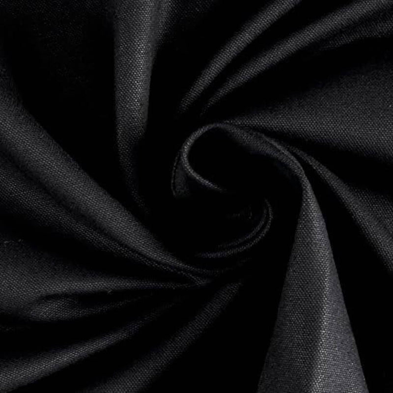 7 Oz Natural Cotton Canvas Fabric - Black, Natural, 60" Width