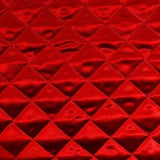 Polyester Quilted Padded Fabric - Quilted Padded Design, Black, Gold, Pink, Red, White, Yellow, 58-60" Width (1 Yard)