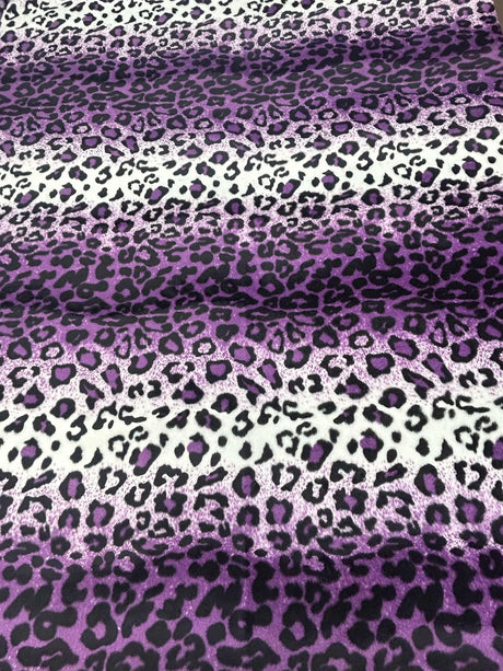 1 Yard Leopard Print Faux Fur Trim Multi-Color Animal Pattern 1.5 Inch Wide