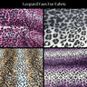 Leopard Print Faux Fur Trim Faux Fur Fabric - Multi-Color Leopard Print, 1.5" Width (1 Yard)