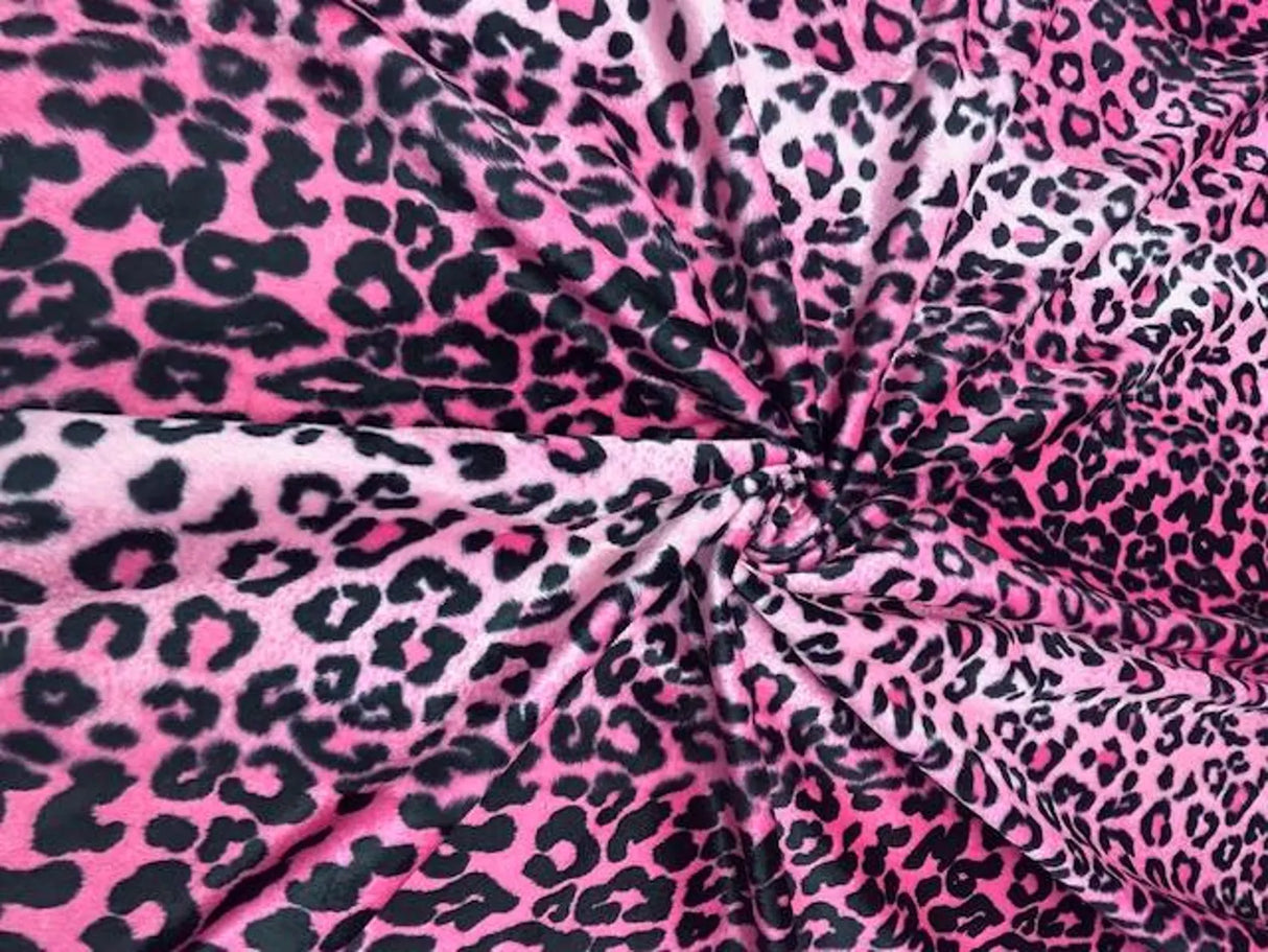 1 Yard Leopard Print Faux Fur Trim Multi-Color Animal Pattern 1.5 Inch Wide