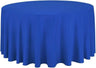 Polyester Round Tablecloth Polyester Fabric - 120" Round, Wrinkle-Resistant, Reusable, Black, Ivory, Navy, Red, Royal, White