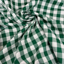 Checkered Gingham Polyester Fabric - 1-Inch Checkered Pattern, 60" Width