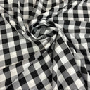 Checkered Gingham Polyester Fabric - 1-Inch Checkered Pattern, 60" Width