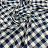 Checkered Gingham Polyester Fabric - 1-Inch Checkered Pattern, 60" Width