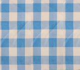 Checkered Gingham Polyester Fabric - 1-Inch Checkered Pattern, 60" Width