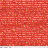 Quilting Cotton Jingle Bells Lyrics Red Riley Blake