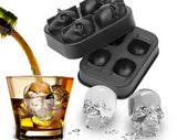 Halloween Skull 4pc Ice Mold Candy Chocolate Cupcakes