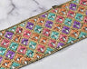 Embroidered Trim Multi-Color Beaded Sequined 2.25"